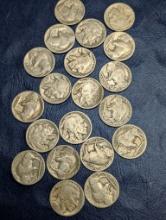 Assorted Buffalo Nickel coins