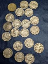 Assorted Buffalo Nickel coins