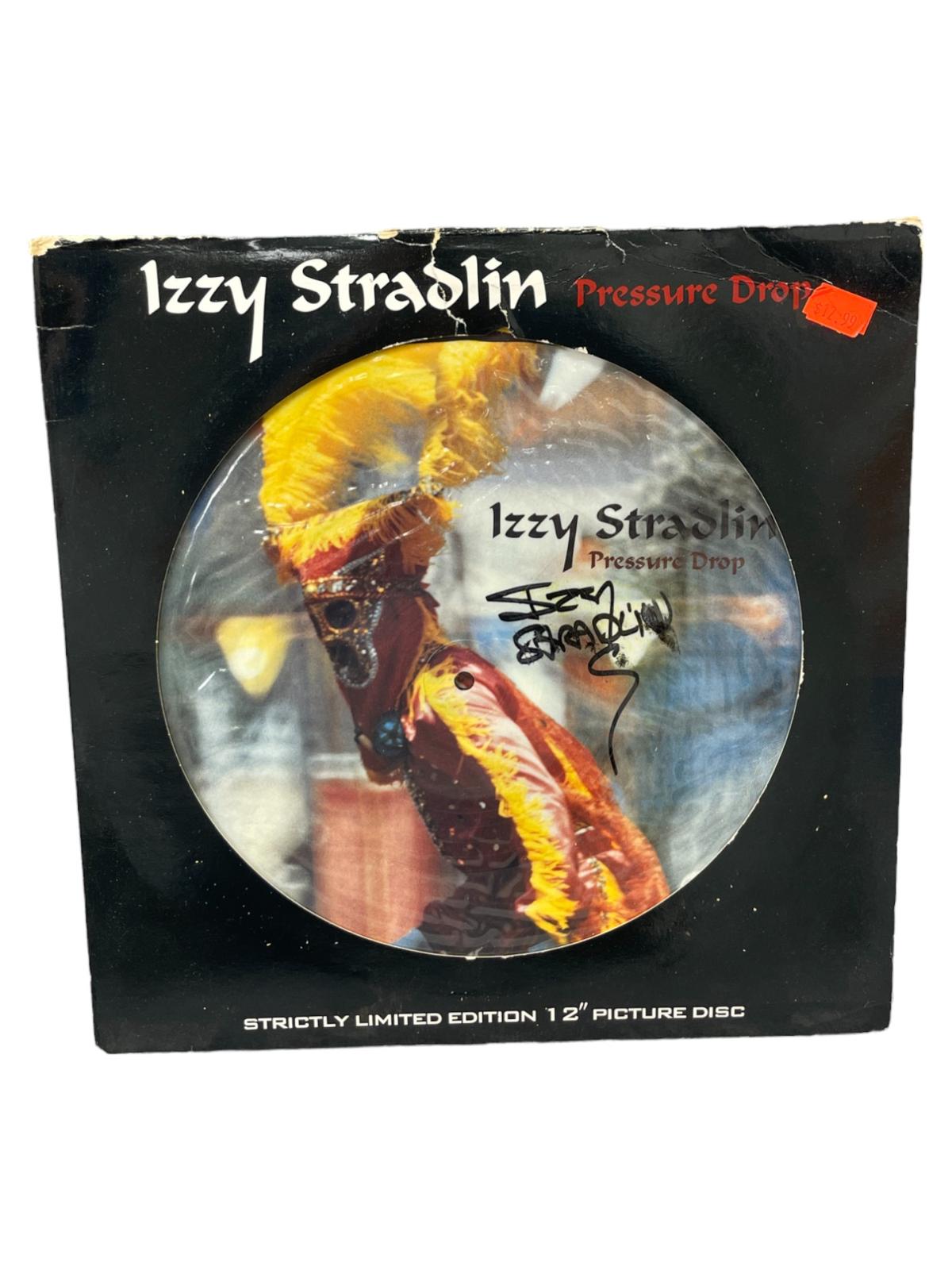 IZZY STRADLIN SIGNED AUTOGRAPH VINYL PICTURE DISC RECORD GUNS N ROSES