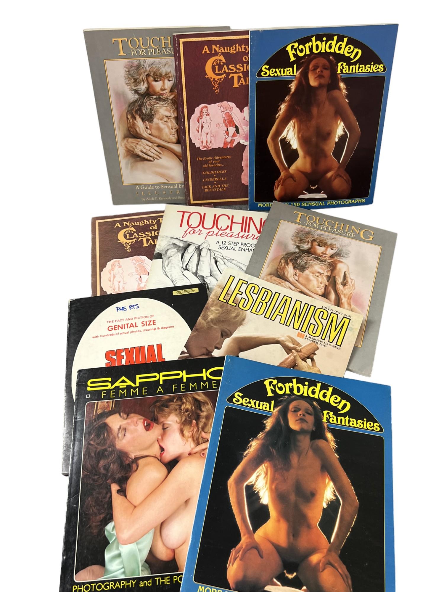 Vintage  erotic nude adult MAGAZINE book collection lot