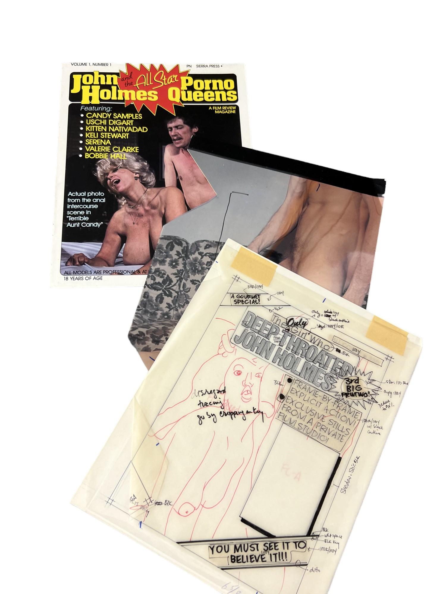 ORIGINAL Vintage  erotic nude adult MAGAZINE PRODUCTION ART  PROOF