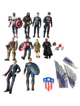 Marvel Legends Series Mixed Captain America Hasbro Superhero Action Figure Collection Lot