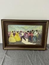 Vintage Oil painting on board signed by MIGUEL MOURA