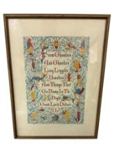 VINTAGE GHOULIES GHOSTIES BUMP IN THE NIGHT SCOTTISH PRAYER LITHOGRAPH