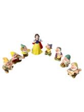 Vintage Schmid Sri Lanka The Walt Disney Co. Ceramic Snow White & The 7 Dwarfs 8PC Collection Lot