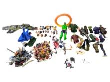 Huge Lot Of Marvel Hasbro Missing Parts Heads, Guns Accesories Ect...