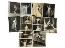 Vintage 1950's Original Burlesque Nude Pin up Model Risque Photo 8x10 Black & White Photographs