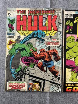 VINTAGE COMIC BOOK COLLECTION LOT HULK 122 145