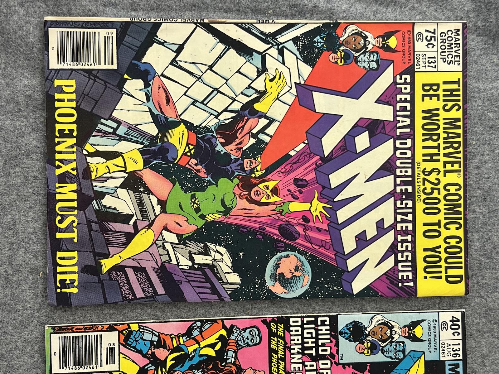 X-MEN # 137 136 MARVEL VINTAGE COMIC BOOK COLLECTION LOT