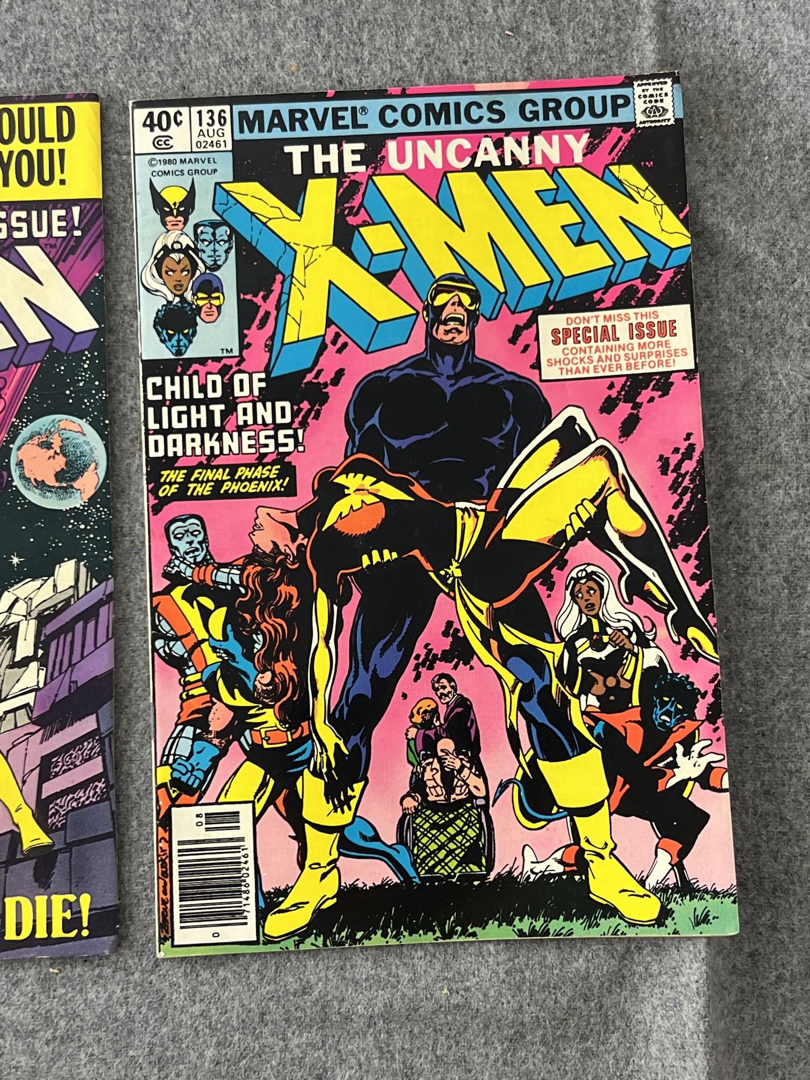 X-MEN # 137 136 MARVEL VINTAGE COMIC BOOK COLLECTION LOT