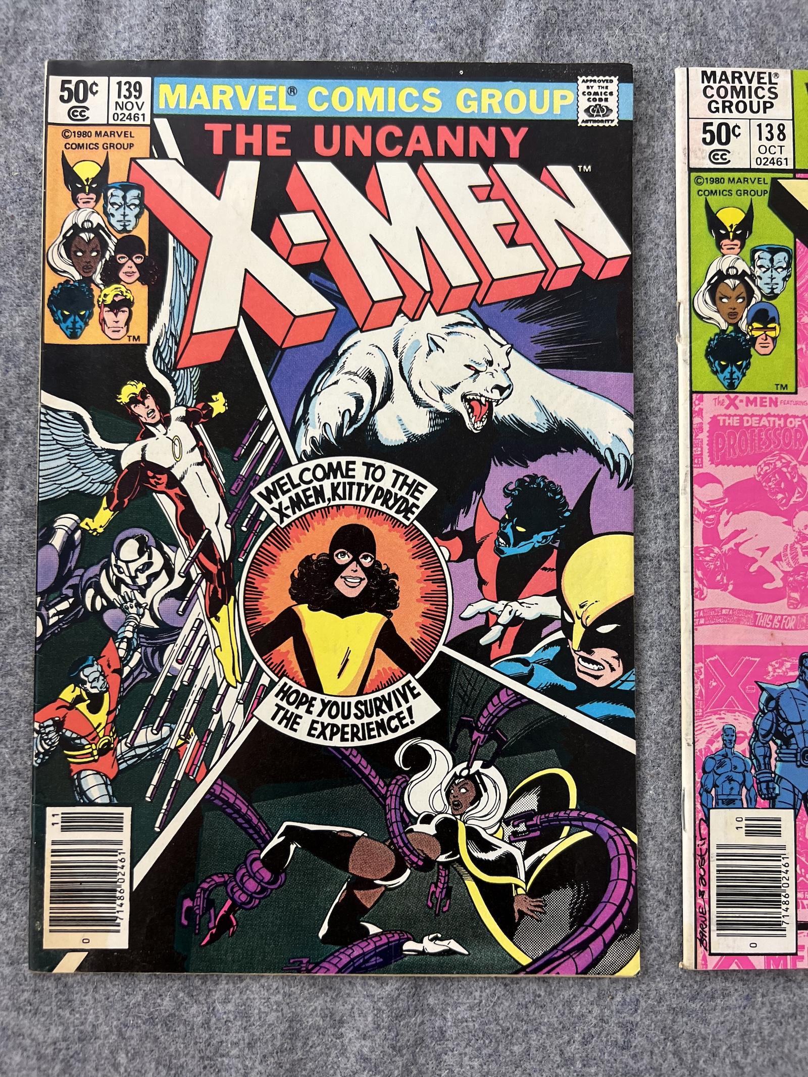 X-MEN # 139 138 MARVEL VINTAGE COMIC BOOK COLLECTION LOT