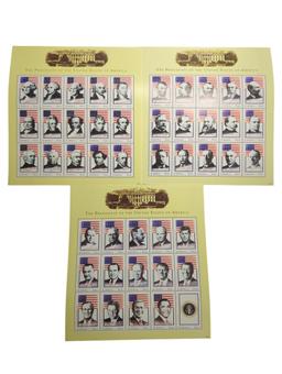 Collection of 44 mint sheet US Presidents stamps