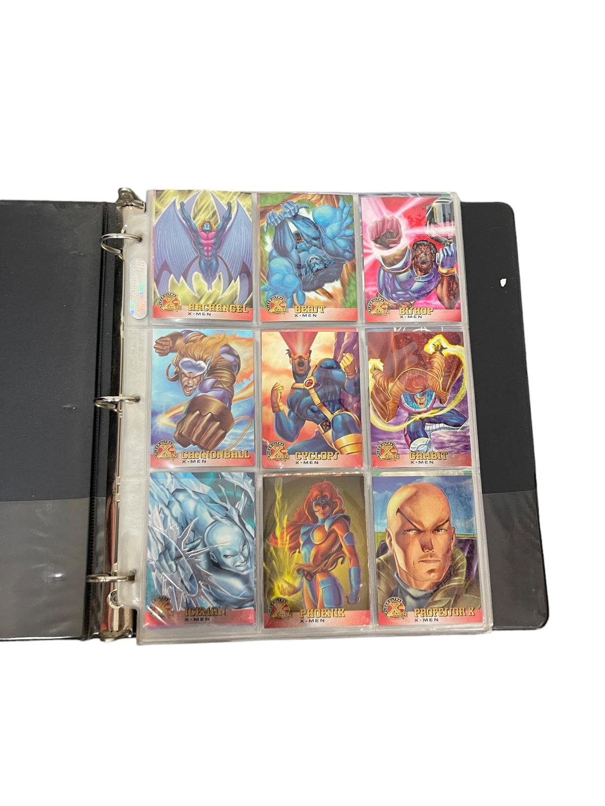 Vintage X Men Trading Card Collection Lot in Binder