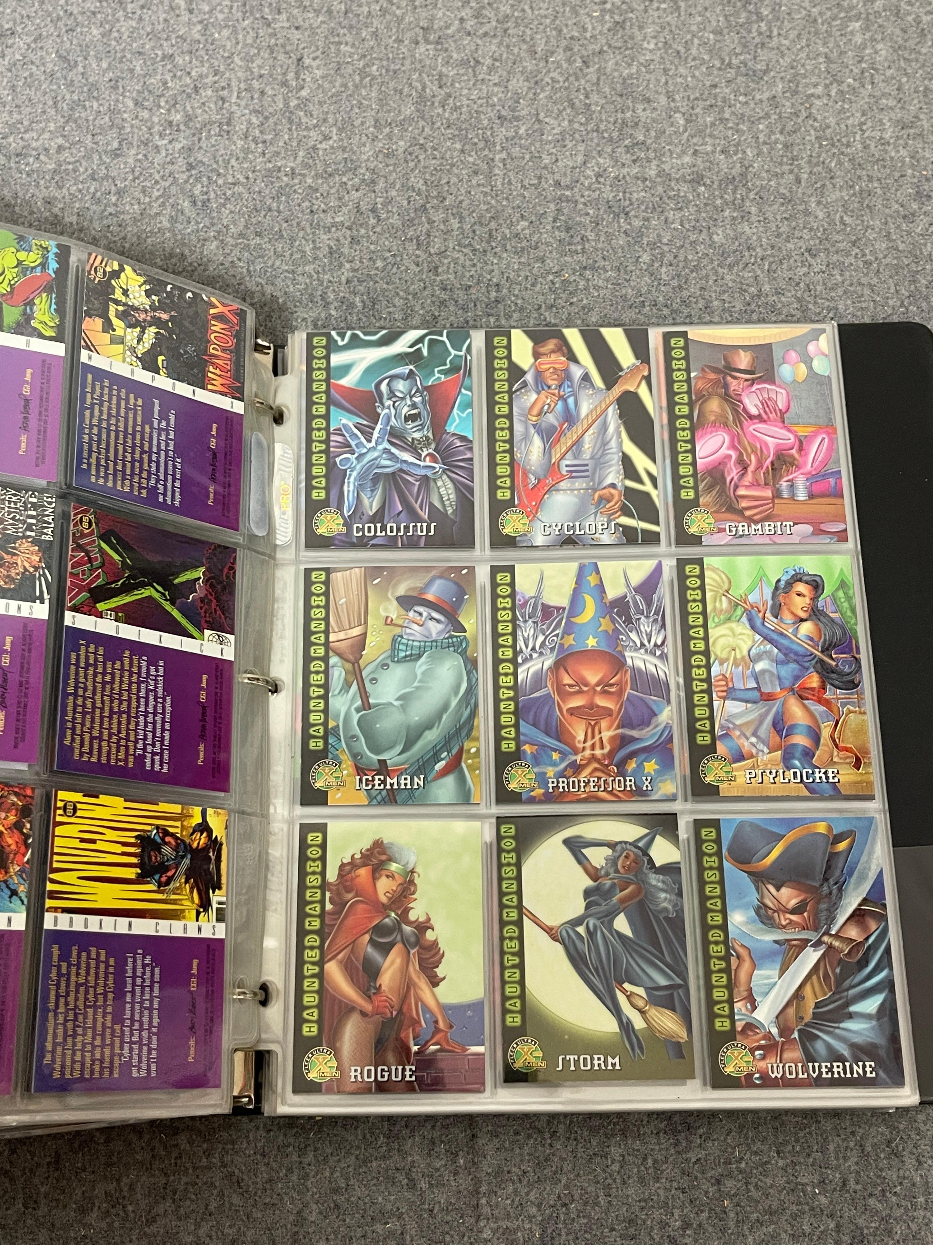 Vintage X Men Trading Card Collection Lot in Binder