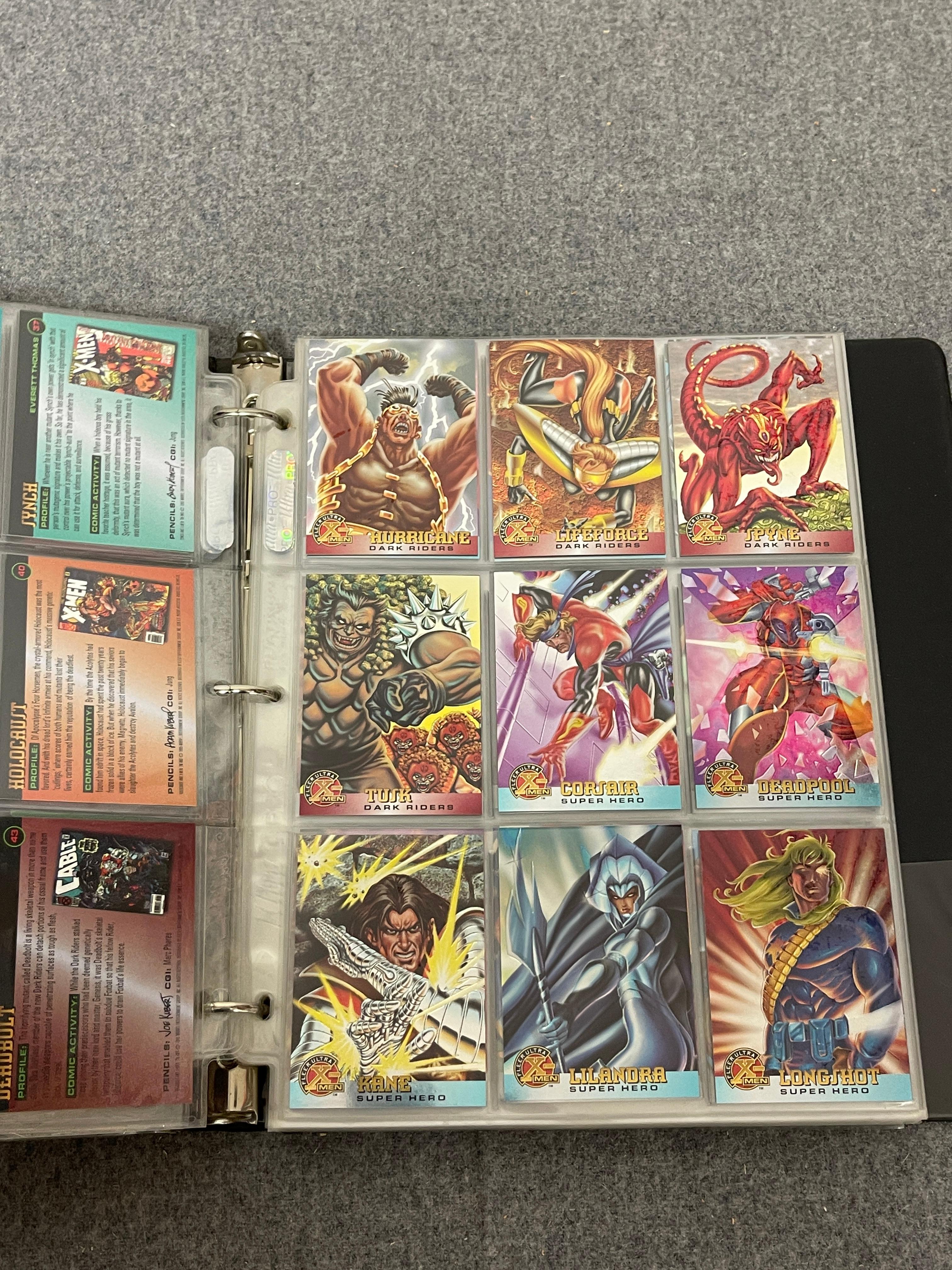 Vintage X Men Trading Card Collection Lot in Binder