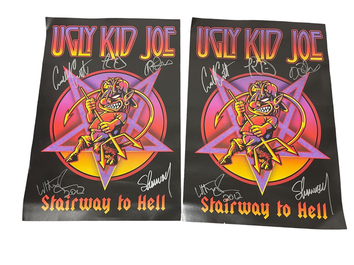 Ugly Kid Joe Stairway to Hell Poster signed 2012 Collection Lot