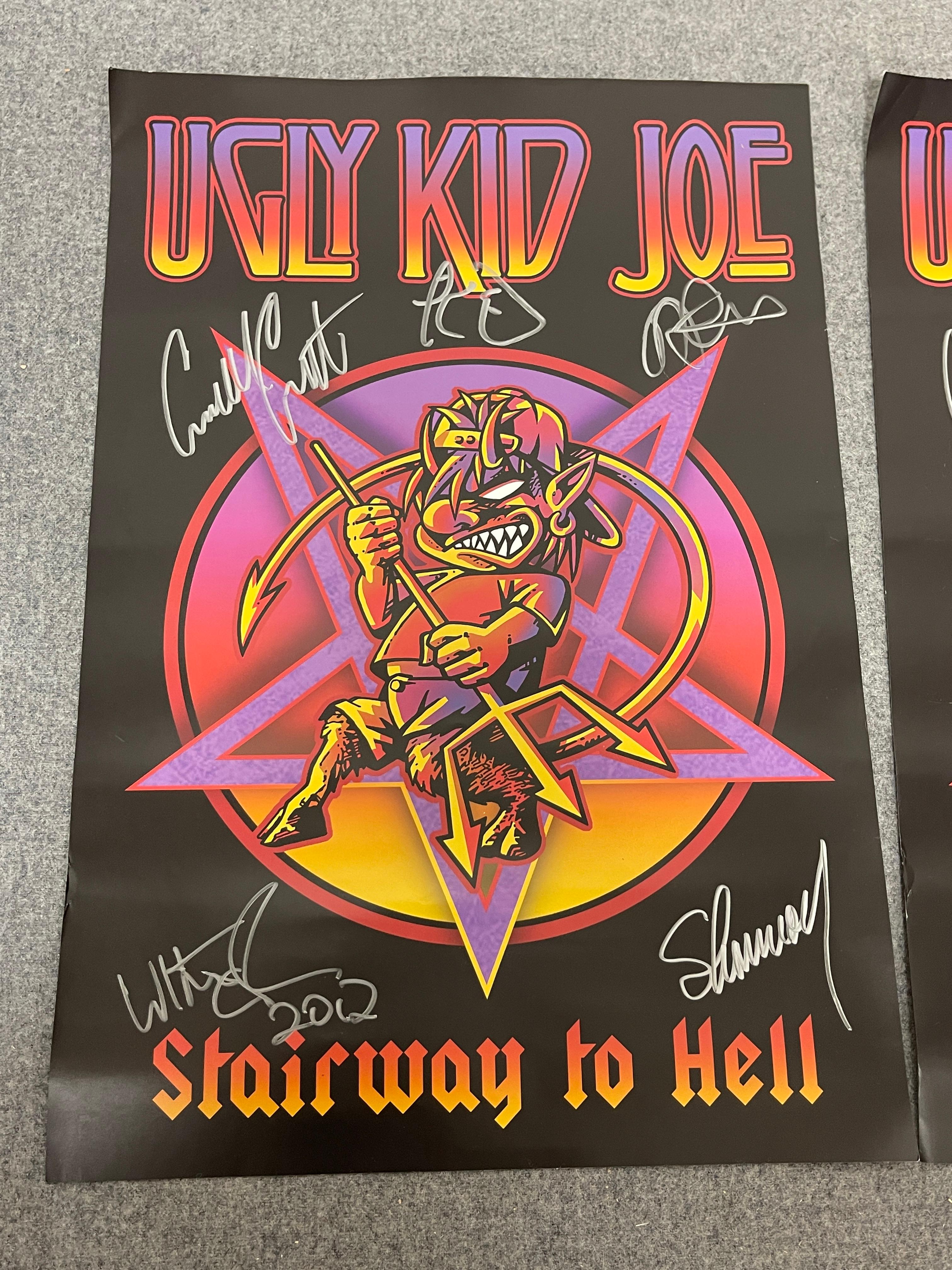 Ugly Kid Joe Stairway to Hell Poster signed 2012 Collection Lot