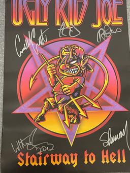 Ugly Kid Joe Stairway to Hell Poster signed 2012 Collection Lot