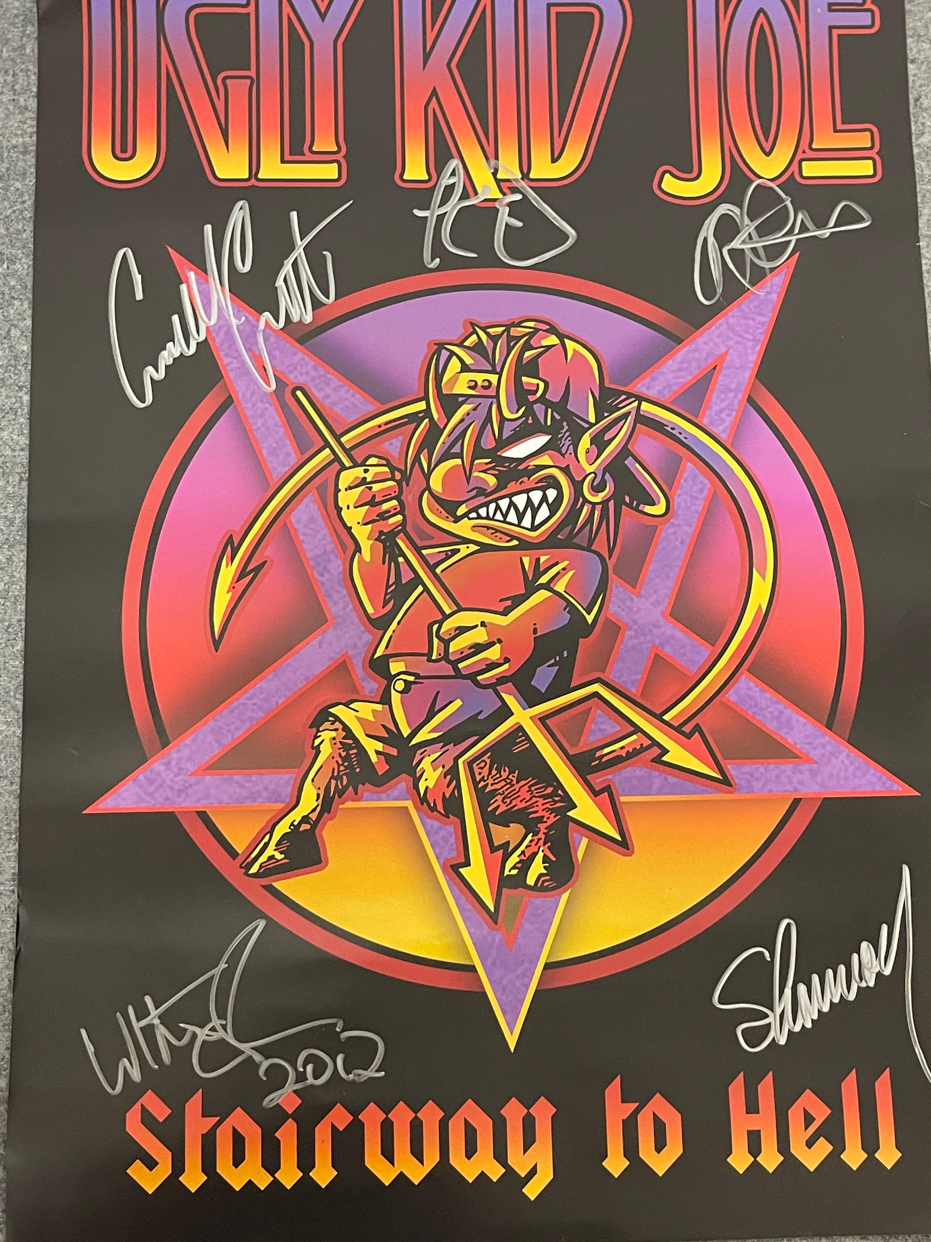 Ugly Kid Joe Stairway to Hell Poster signed 2012 Collection Lot