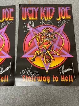 Ugly Kid Joe Stairway to Hell Poster signed 2012 Collection Lot