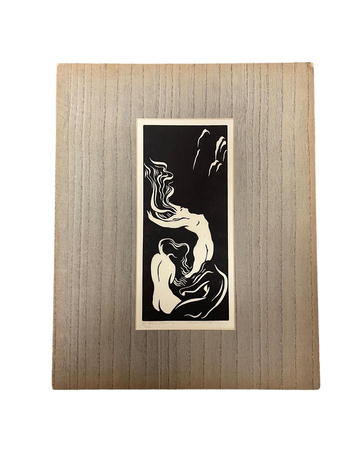 Stephen de Hospodar (1902-1958) 1930'S WPA Era Woodblock Print "The Rhini Maidens" 95/100