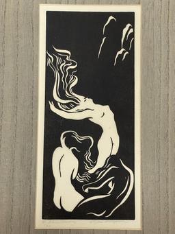 Stephen de Hospodar (1902-1958) 1930'S WPA Era Woodblock Print "The Rhini Maidens" 95/100