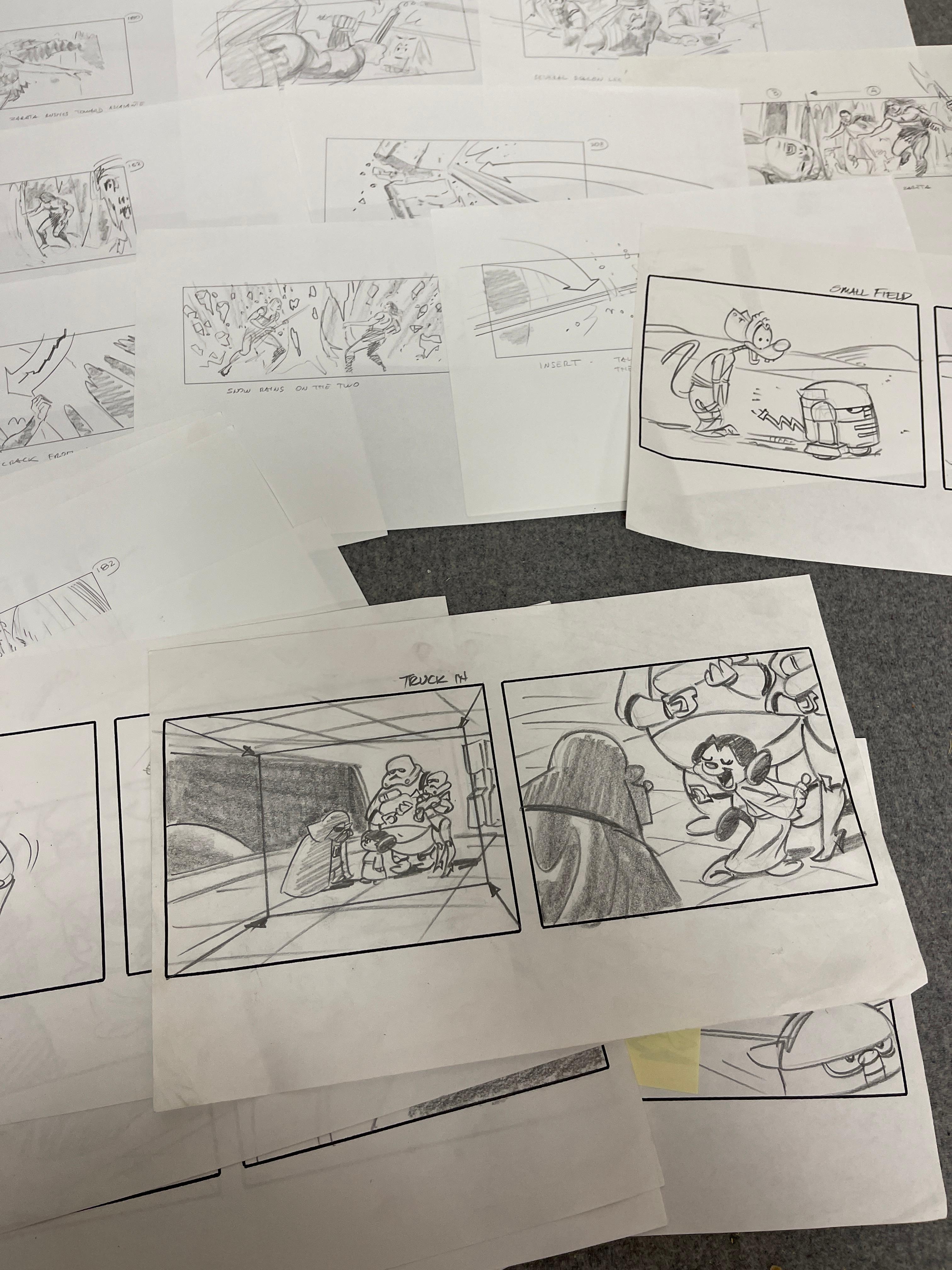 ORIGINAL RARE THE ANIMATION PRODUCTION STORY BOARD DRAWING COLLECTION LOT