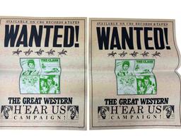 Wanted! CBS Records Music Poster Fabulous Poodles The Great Western Campain