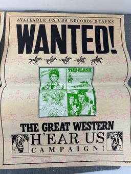 Wanted! CBS Records Music Poster Fabulous Poodles The Great Western Campain