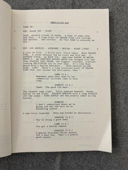 Sylvester Stallone Demolition Man Final Draft Script with Photo Negative Warner Bros.