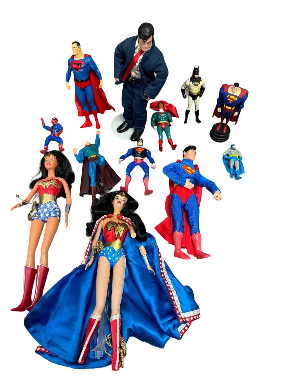 DC Superman Batman Wonder Woman Action Figure Collection Lot