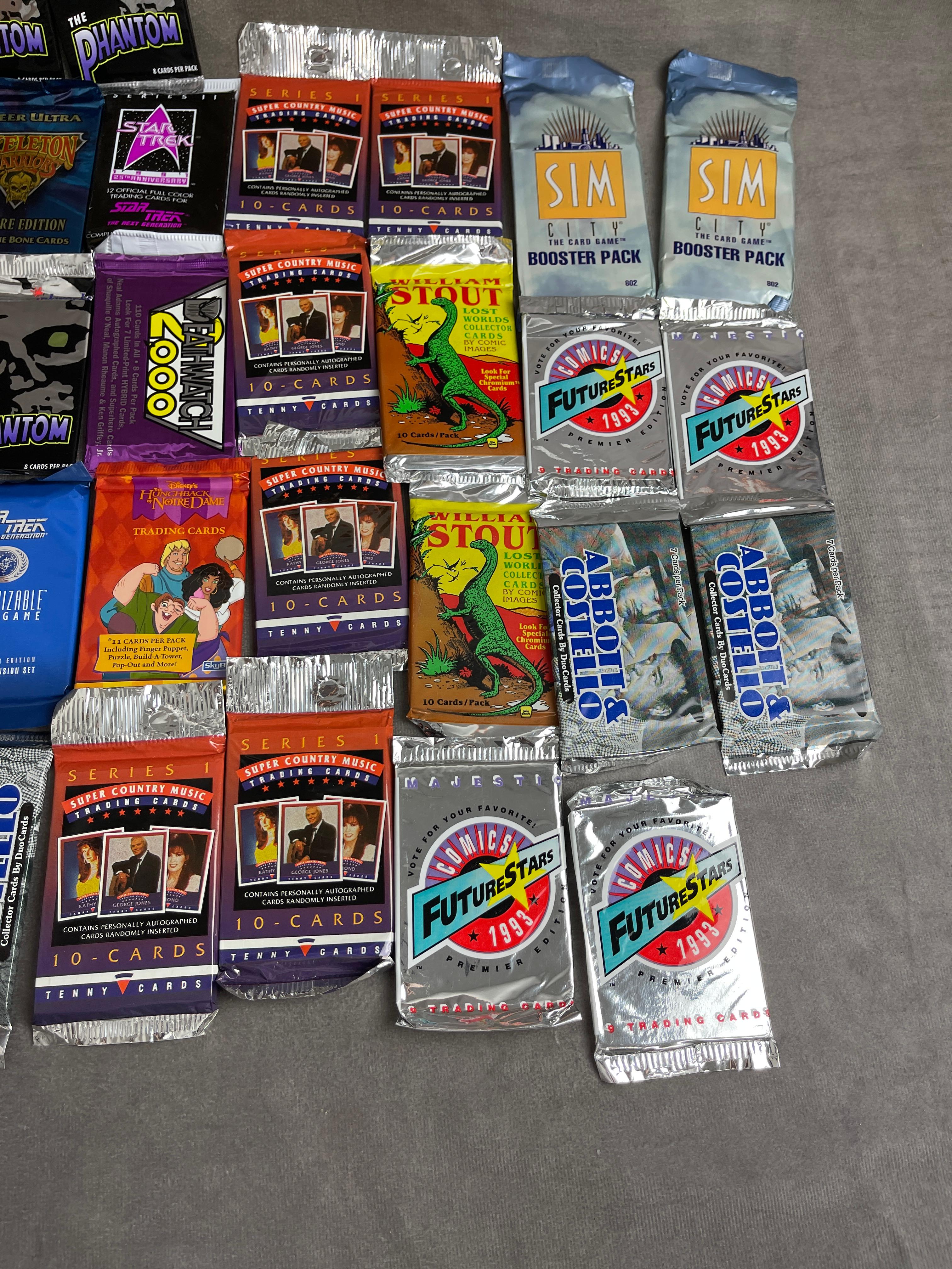 Vintage Sealed Pack Trading Card Collection Lot