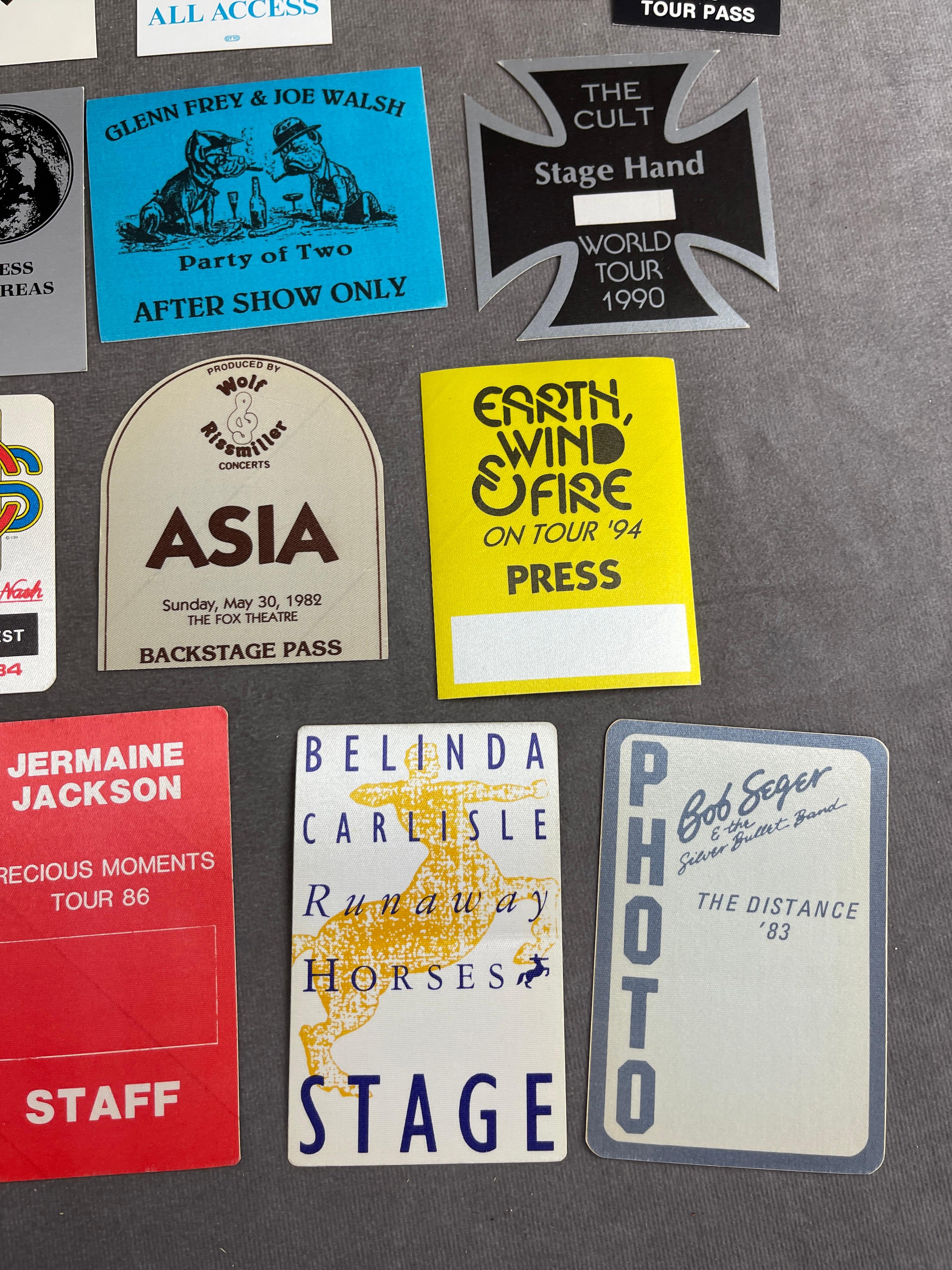 Vintage Backstage Pass Collection Rock Pop Music