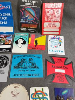 Vintage Backstage Pass Collection Rock Pop Music