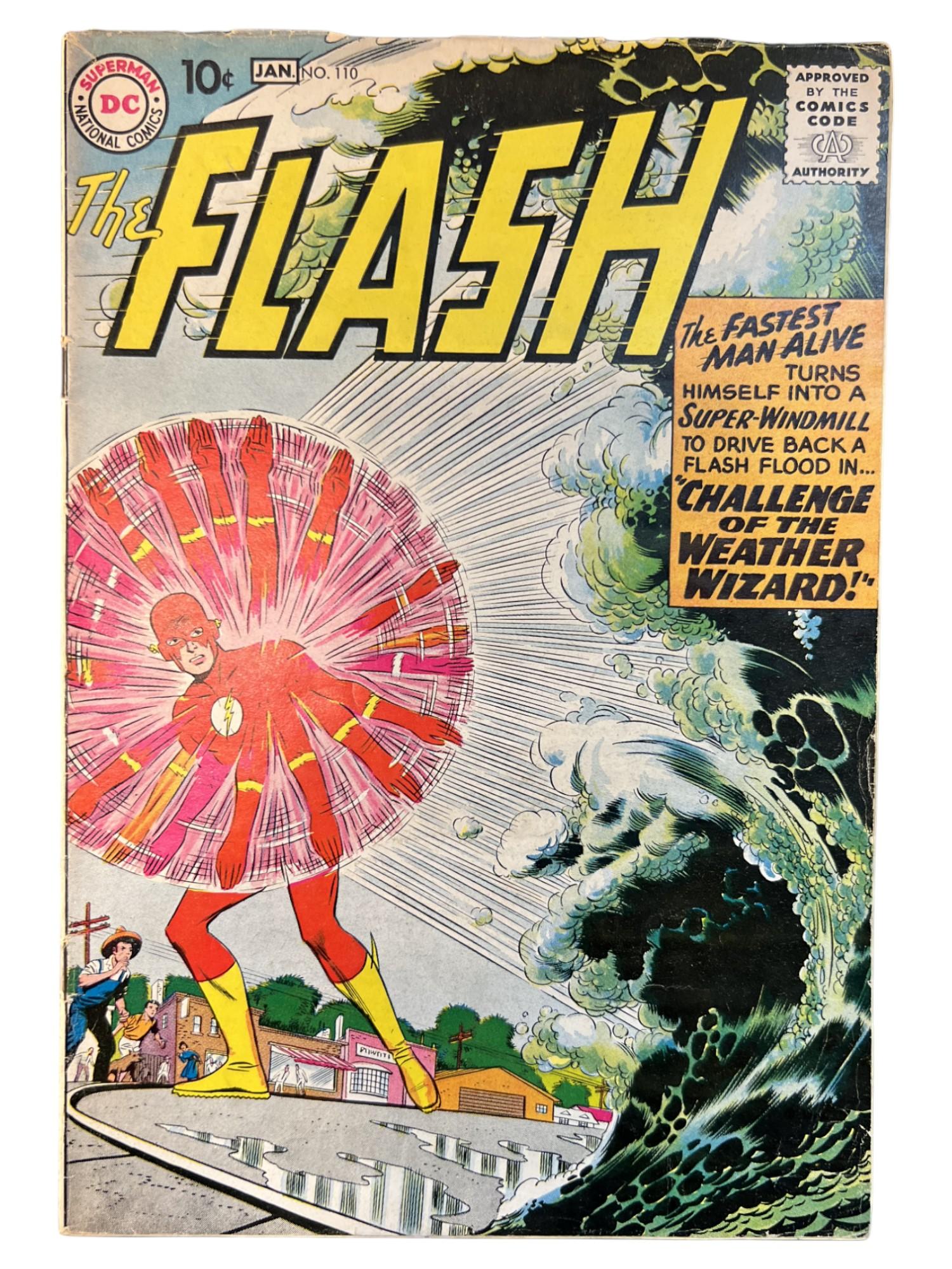 The Flash #110 DC 1st App of Kid Flash Wally West 1960 Comic Book