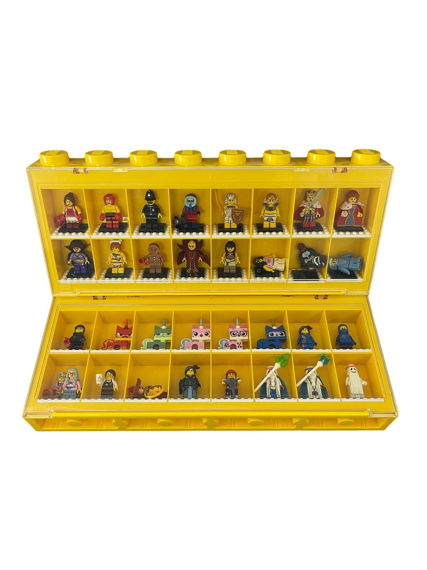 LEGO Minifigure Mini Lego People and Display Case Collection Lot