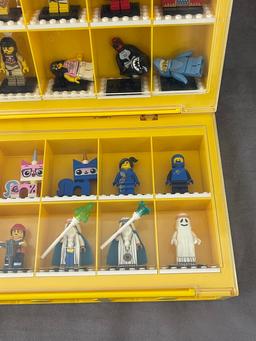 LEGO Minifigure Mini Lego People and Display Case Collection Lot