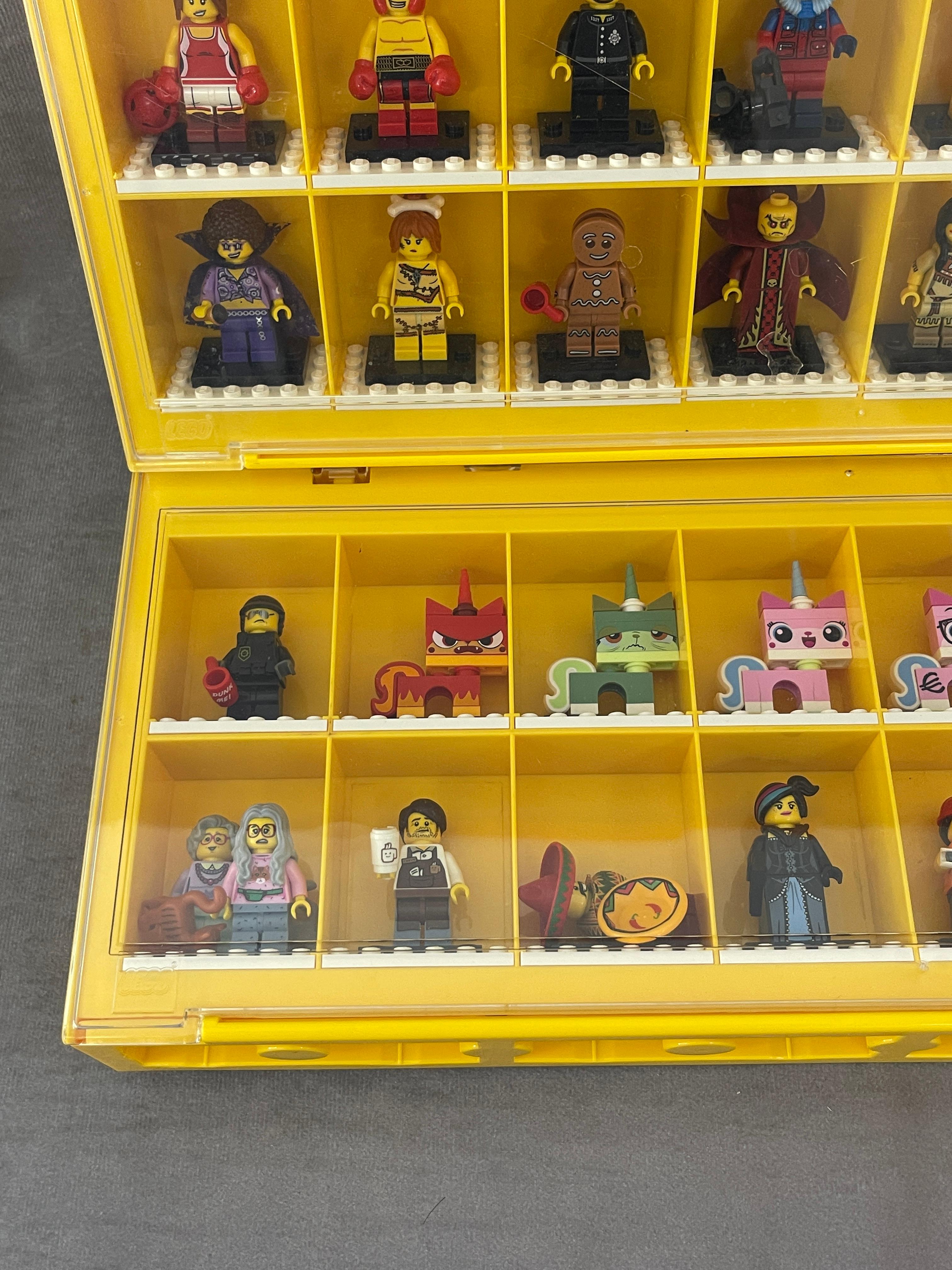 LEGO Minifigure Mini Lego People and Display Case Collection Lot