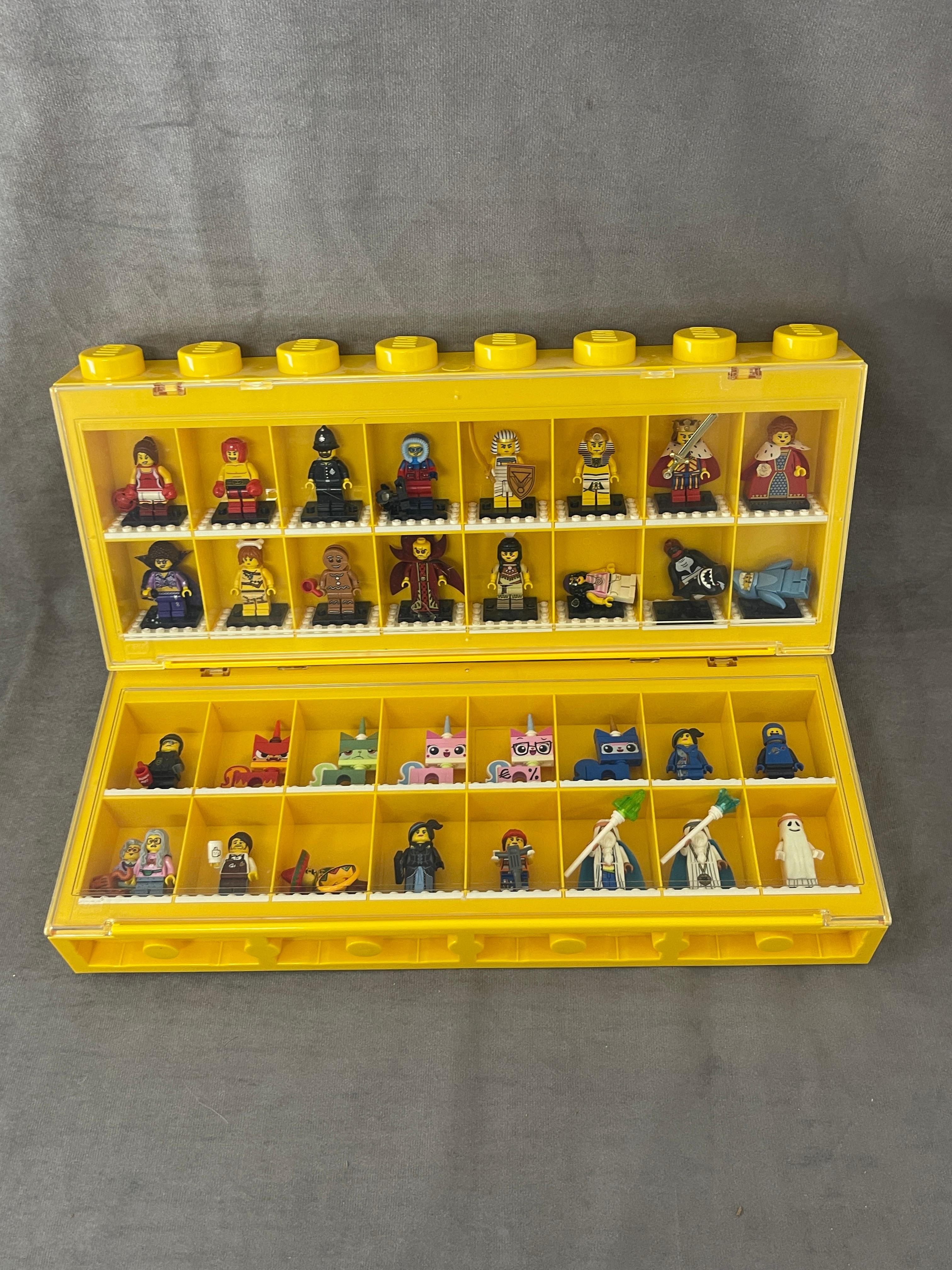 LEGO Minifigure Mini Lego People and Display Case Collection Lot