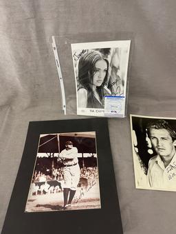Babe Ruth, TIa Carrera Autographed Print and Other Signed Photo