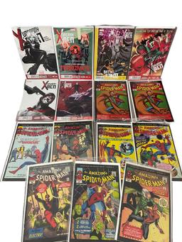 Spiderman Collectible Series and Uncanny X-Men Comic Book Lot