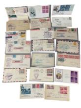 Vintage First Day Issue Envelope with Stamp Collection Lot