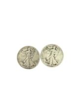 Vintage Silver One Dollar Face Value Mercury Liberty Coin Collection Lot of 2