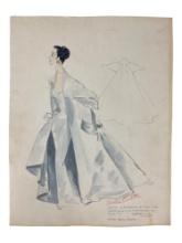 Vintage Sketch Art Costume Design Drawing Production By Bob Robert Carlton Size 11 1/2"x14 1/2"