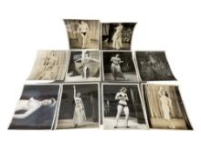 Vintage 1950's Original Burlesque Nude Pin up Model Risque Photo 8x10 Black & White Photographs