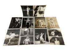 Vintage 1950's Original Burlesque Nude Pin up Model Risque Photo 8x10 Black & White Photographs