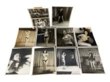 Vintage 1950's Original Burlesque Nude Pin up Model Risque Photo 8x10 Black & White Photographs