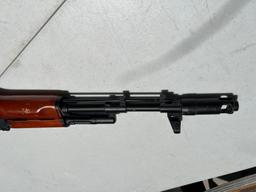 AIR RIFLE - WOOD STOCK - WITH MAGAZINE (SEE PHOTOS FOR CONDITION)