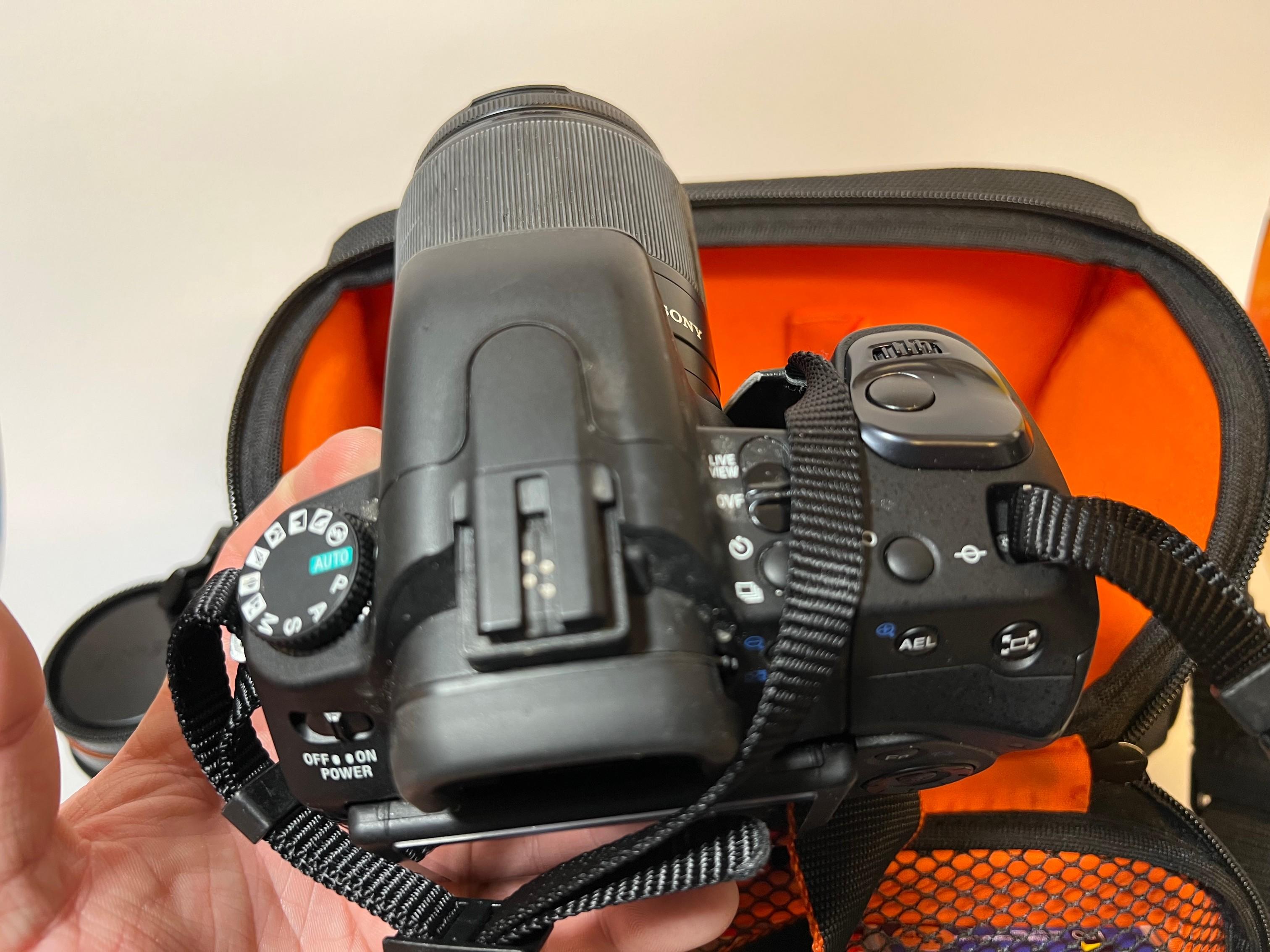 SONY a300 CAMERA - MODEL DSLR-A300- WITH 2 LENSES & SONY PROFESSIONAL BAG