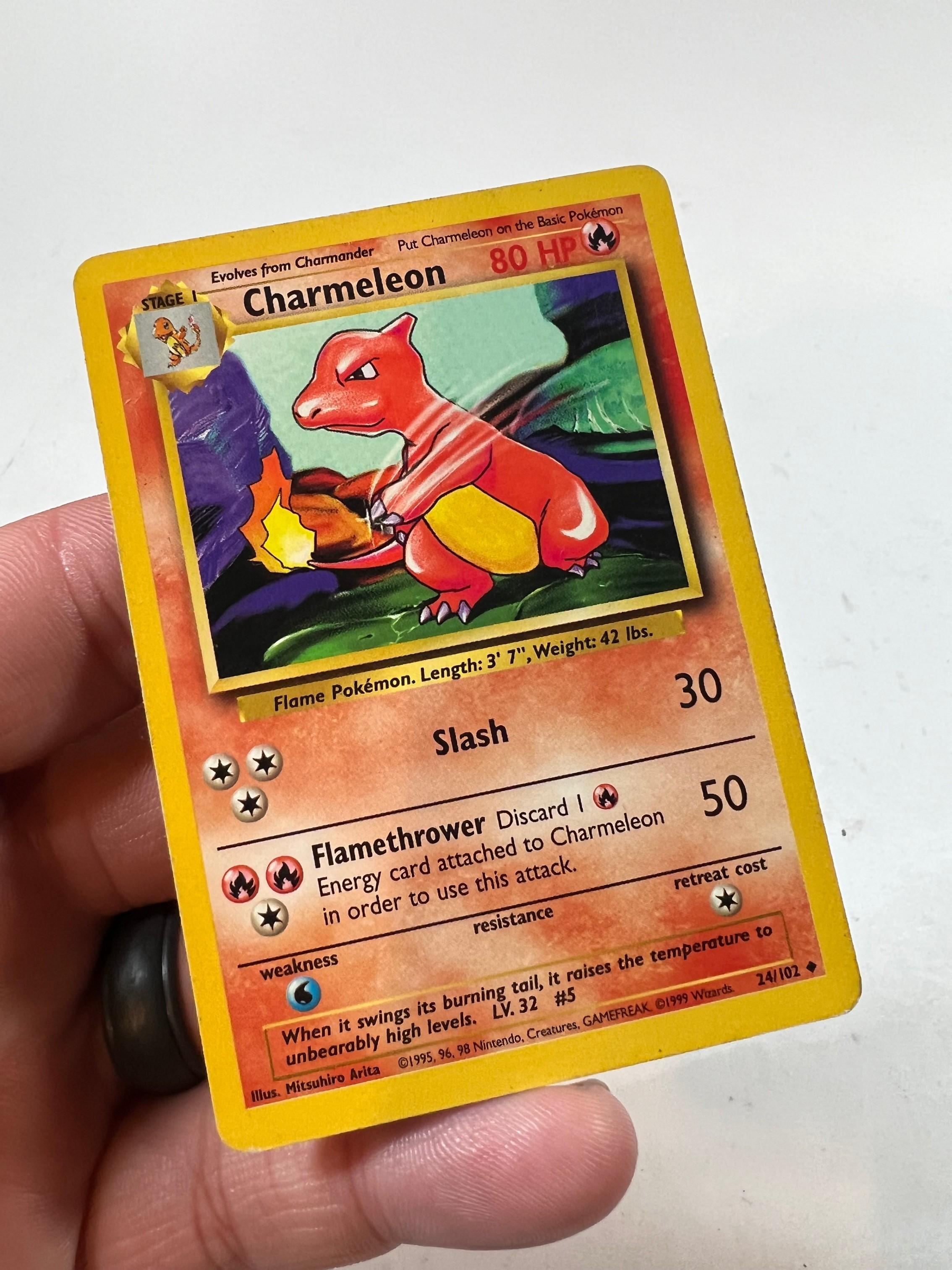 POKEMON BASE SET UNLIMITED BULBASAUR, IVYSAUR, CHARMANDER, CHARMELEON